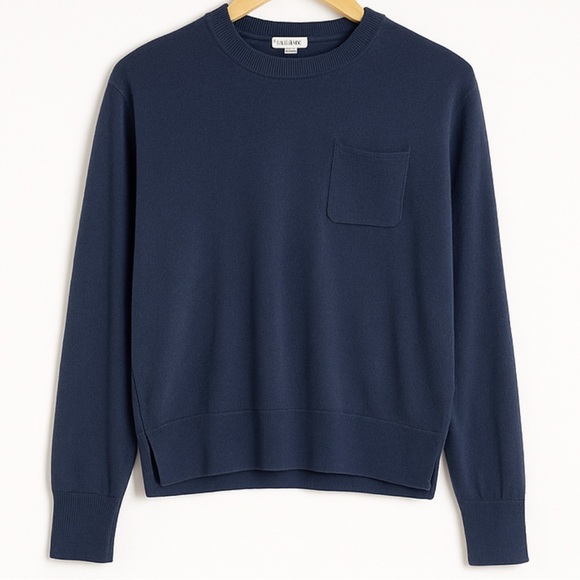 Alex Mill Merino Wool & Cotton Sweater Size Large Navy Blue - Picture 1 of 6